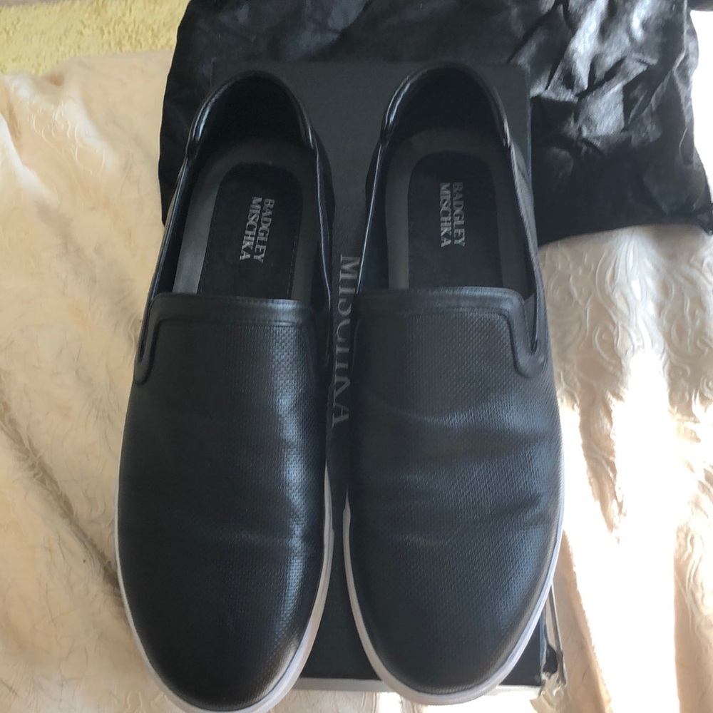 Badgley Mischka men’s leather slip ons size 10.5